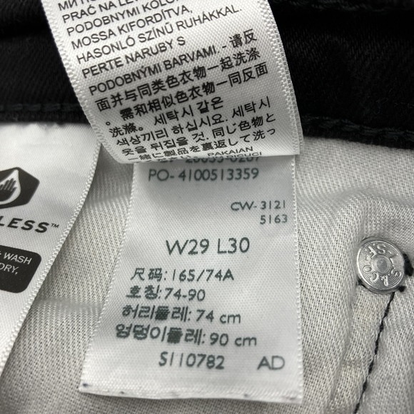 Levi's 512 Slim Taper Black Jeans Mens Size 29x30 NWOT - Picture 12 of 12